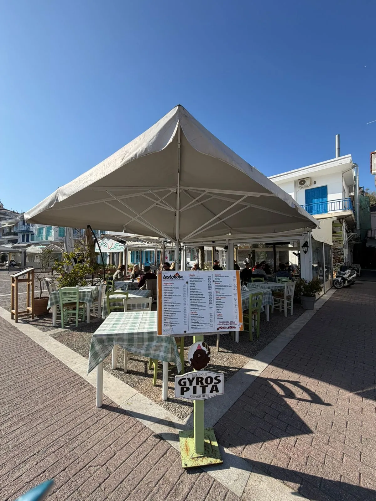 Ladokola grill house tavern skiathos front view