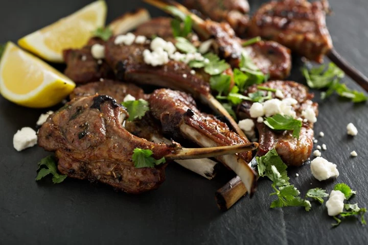 Ladokola tavern grill house skiathos lamb chops with herbs feta (Medium) (2)